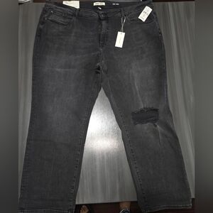 NWT Warp + Weft Denim Jeans LAX style Distressed Plus Size 24